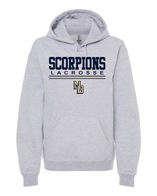 Scorpions Lacrosse Sport Grey Hoodie - Orders due Monday, April 10, 2023